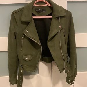 Suede moto jacket